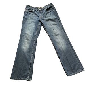 Marc Ecko Authentic Fit Straight Leg Blue Jeans Men's Size 36 Embroidered Y2K
